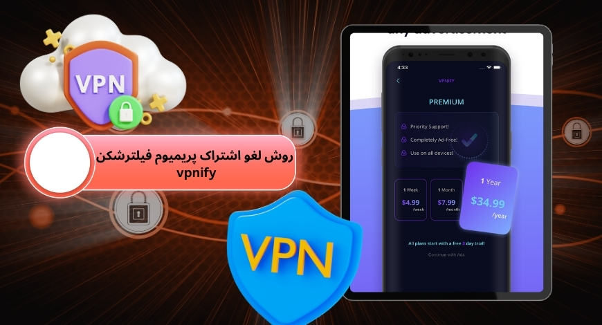 روش لغو اشتراک پریمیوم فیلترشکن vpnify